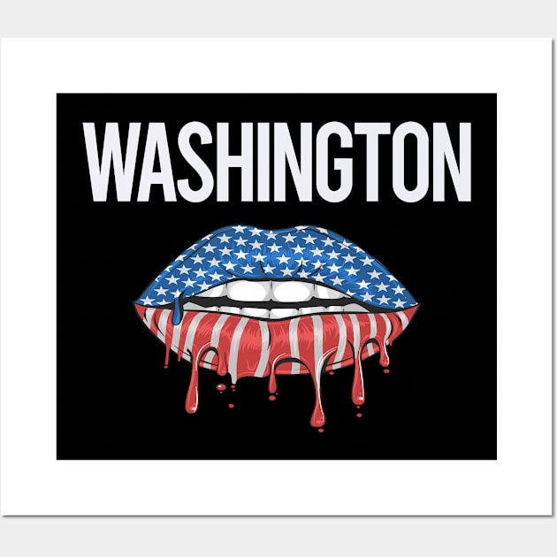 USA Flag Lips Washington Wall Art by rosenbaumquinton52